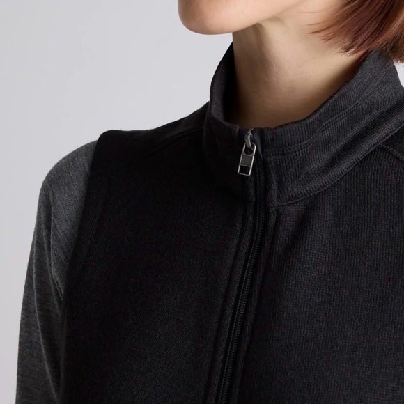 Quince Black Sweater-knit Fleece Vest XL - Picture 2 of 8